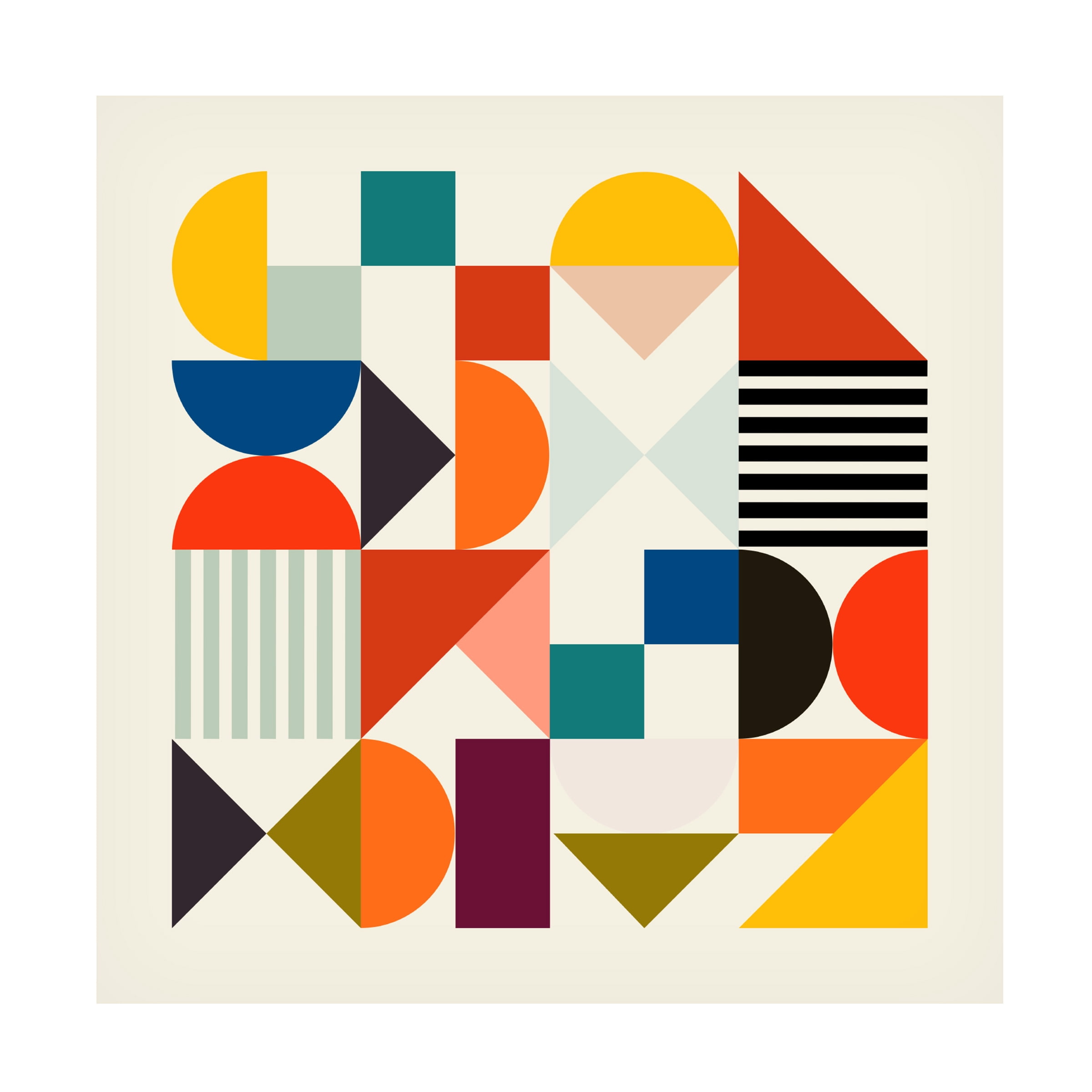 Ana Rut Bre 'Shapes Minimal' Canvas Art