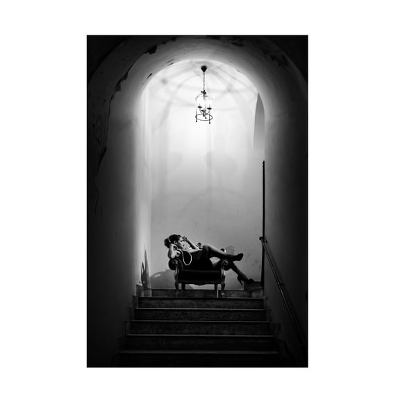 Lillo Bonadonna 'Waiting Here' Canvas Art