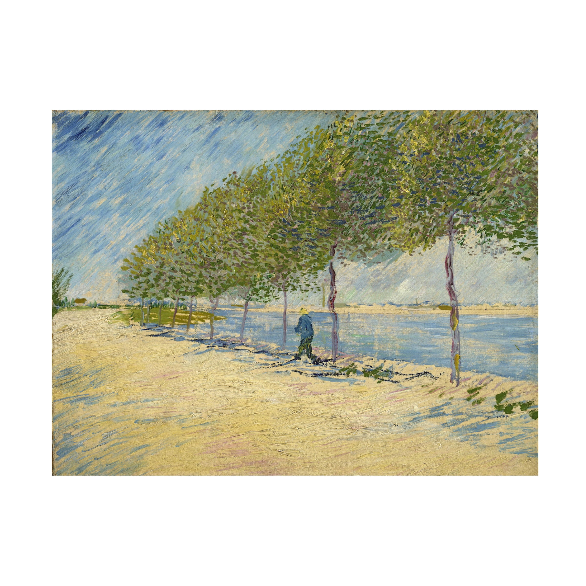 Van Gogh 'Along The Seine' Canvas Art