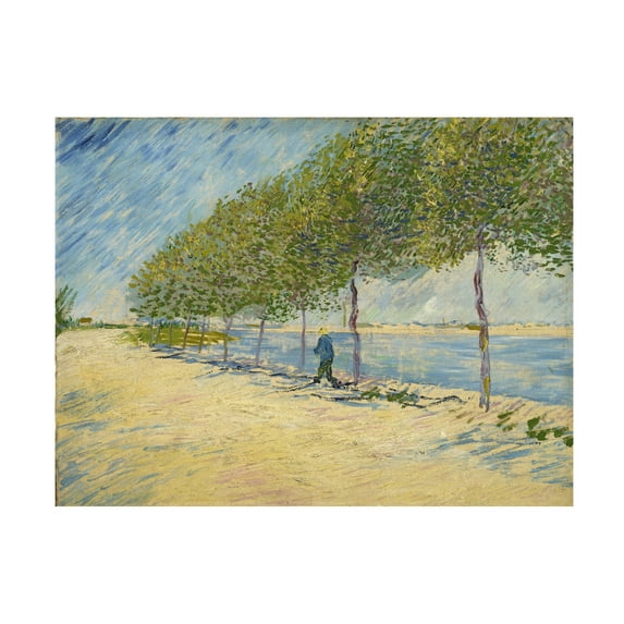 Van Gogh 'Along The Seine' Canvas Art