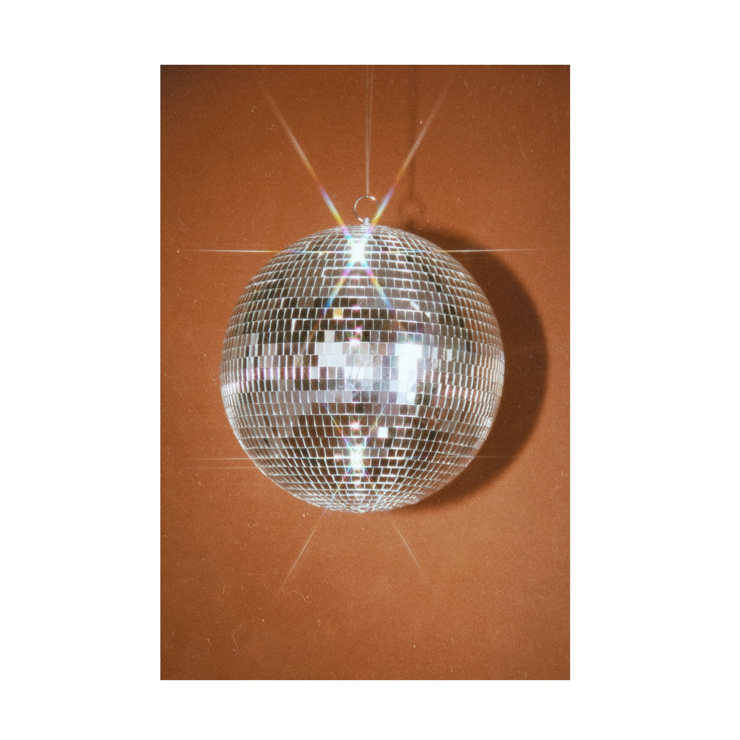 Canvas Wall Art - Samantha Hearn 'Orange Disco Ball' Wall Art for Living Room, Bedroom, or Office Décor by Trademark Fine Art - 30 x 47 Inches - 30x47