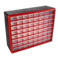 thumbnail image 1 of Stalwart 64-Drawer Storage Organizer - Plastic Drawers for Organization, Desktop or Wall-Mounted Container for Hardware, Tools, and Beads (Red), 1 of 6