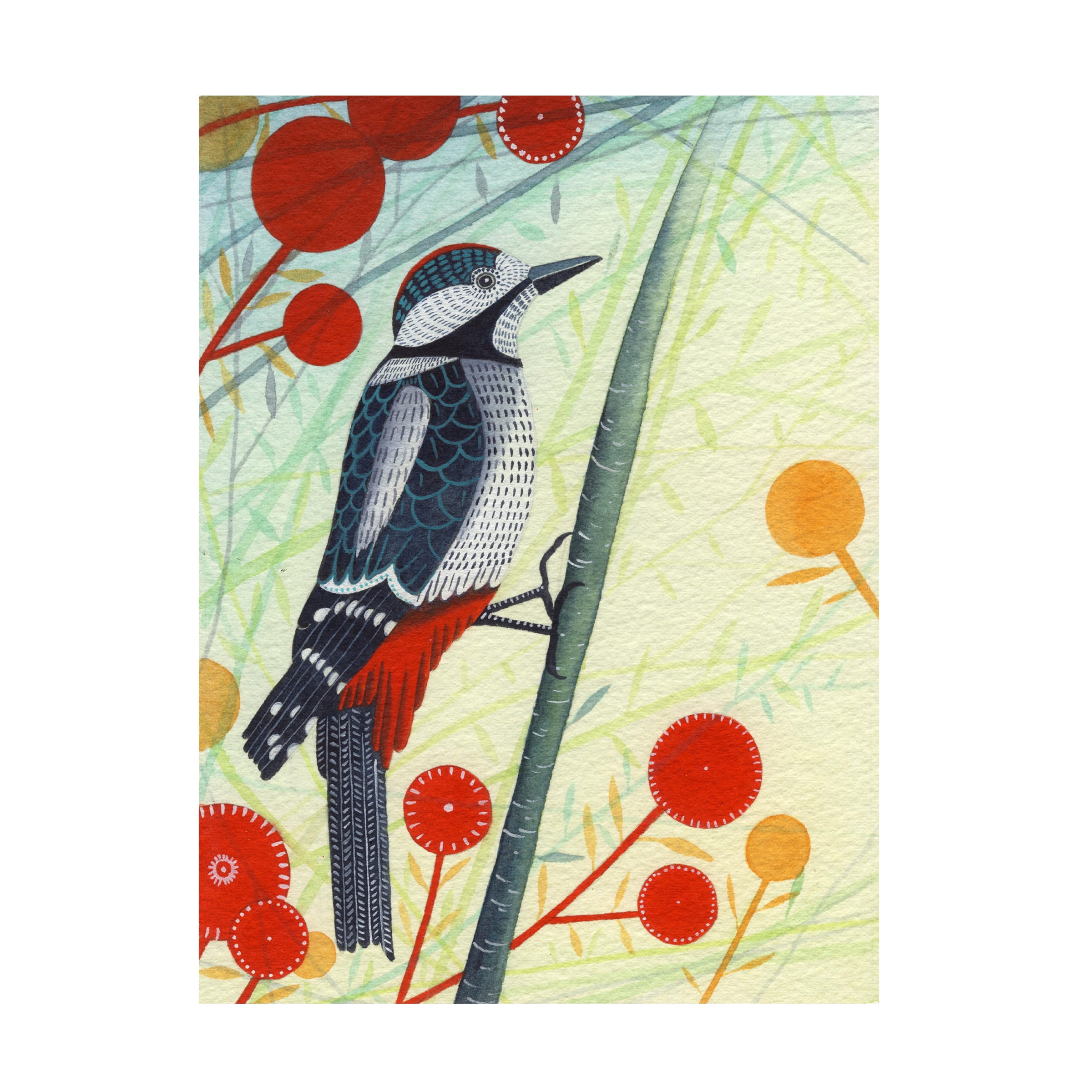 Michelle Campbell 'Woodpecker' Canvas Art