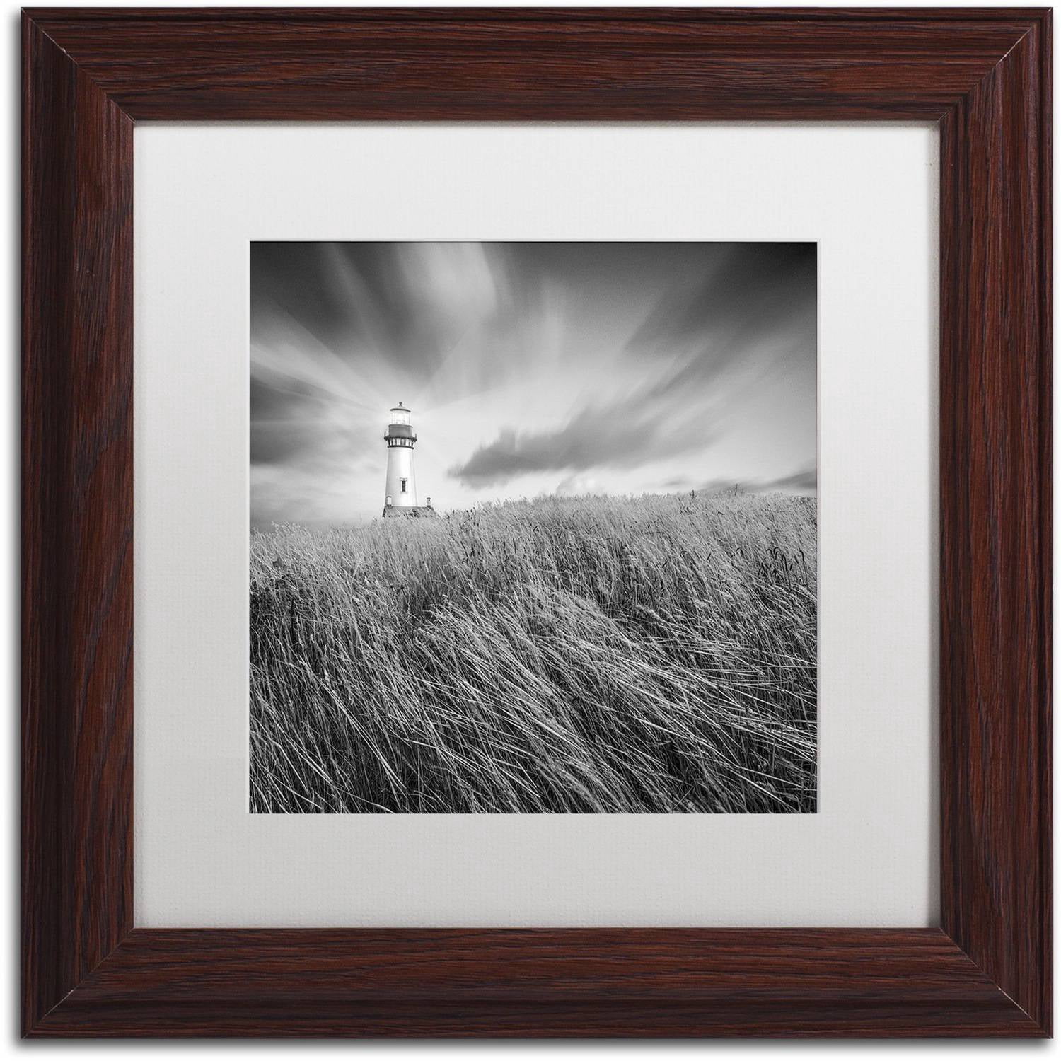 Moises Levy 'Yaquina Lighthouse III' Matted Framed Art