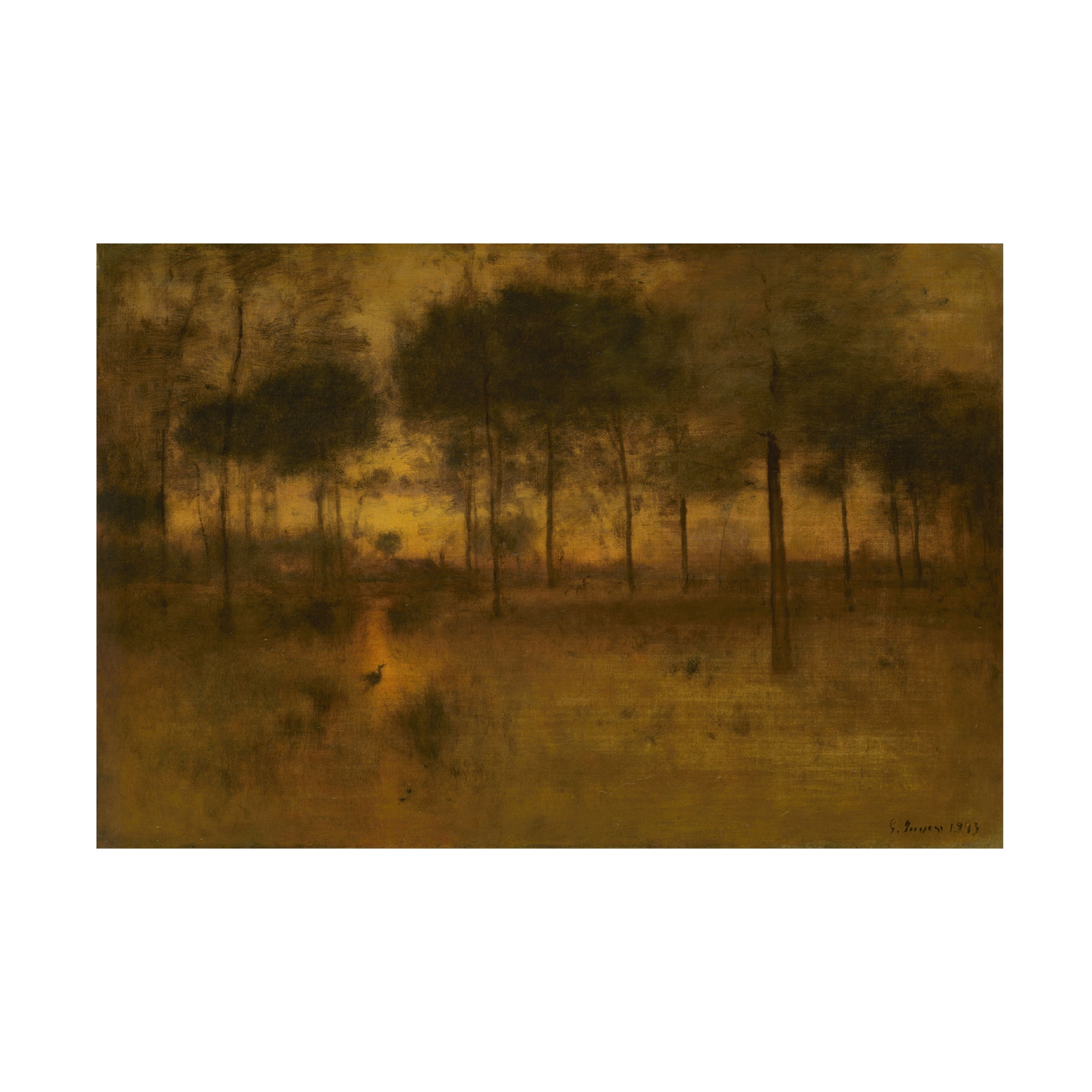George Inness 'The Home Of The Heron' Canvas Art