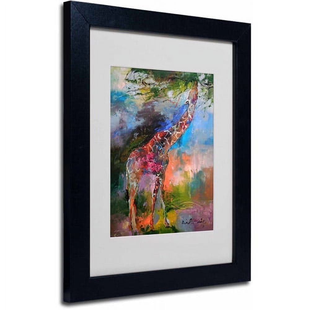 Richard Wallich 'Giraffe' Matted Framed Art