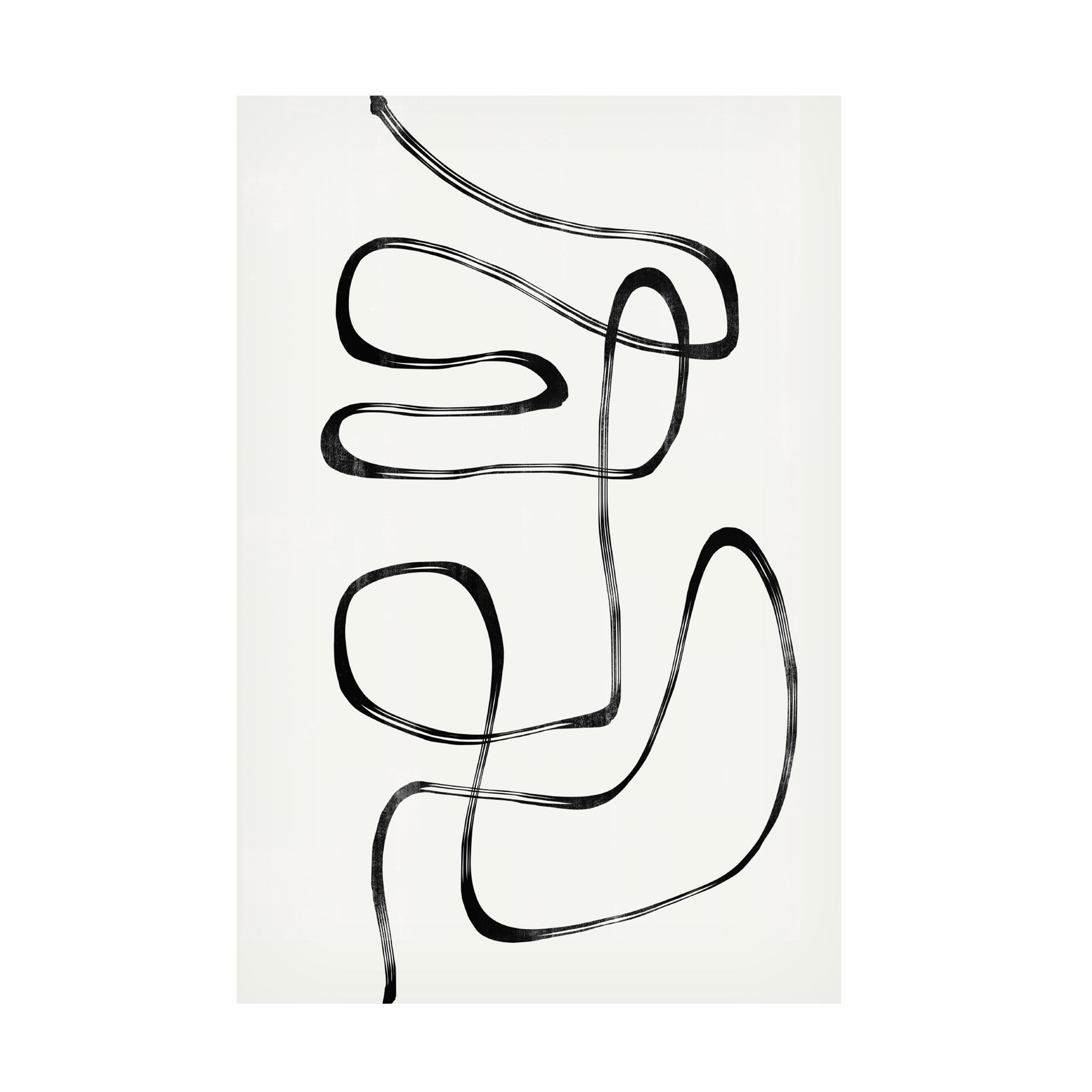 THE MIUUS STUDIO 'Abstract Line No5' Canvas Art