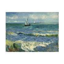 Trademark Fine Art Van Gogh Seascape Near Les Saintesmariesdelamer Canvas Wall Art - 18x24