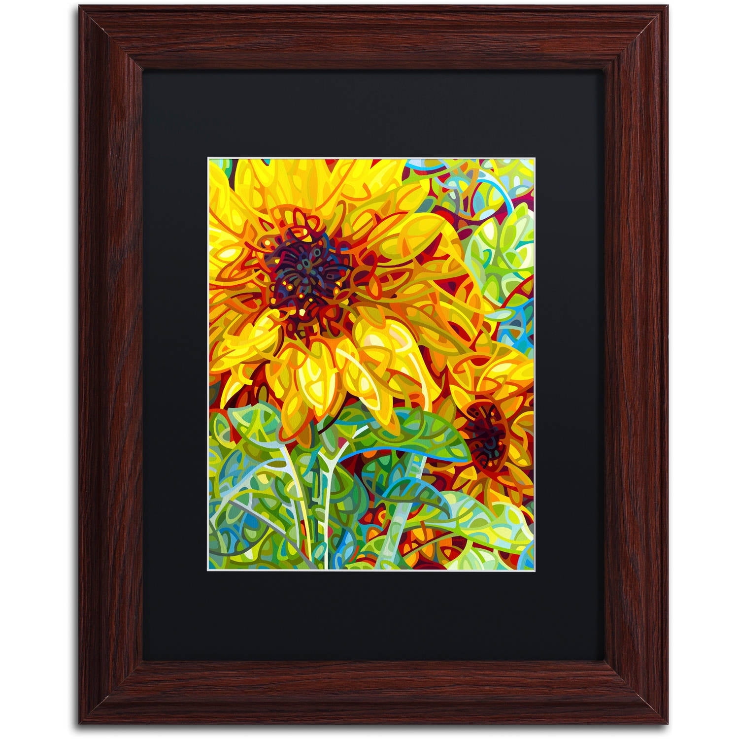 Mandy Budan 'Summer In The Garden' Black Matted Framed Art