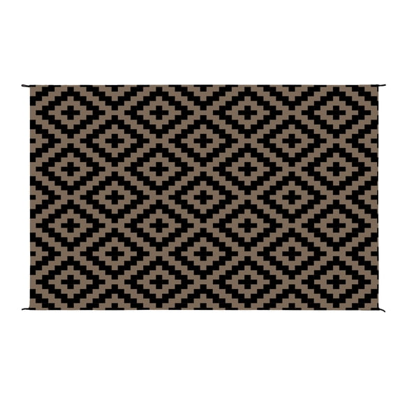 Pure Garden 8x10 Waterproof Outdoor Patio Rug with LED Lights, Brown