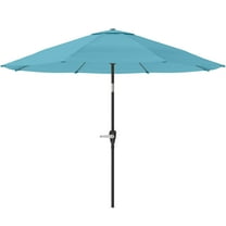 Pure Garden 10FT Patio Umbrella with Auto Tilt and Vented Canopy (Blue)