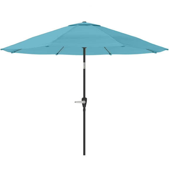 Pure Garden 10FT Patio Umbrella with Auto Tilt and Vented Canopy (Blue)