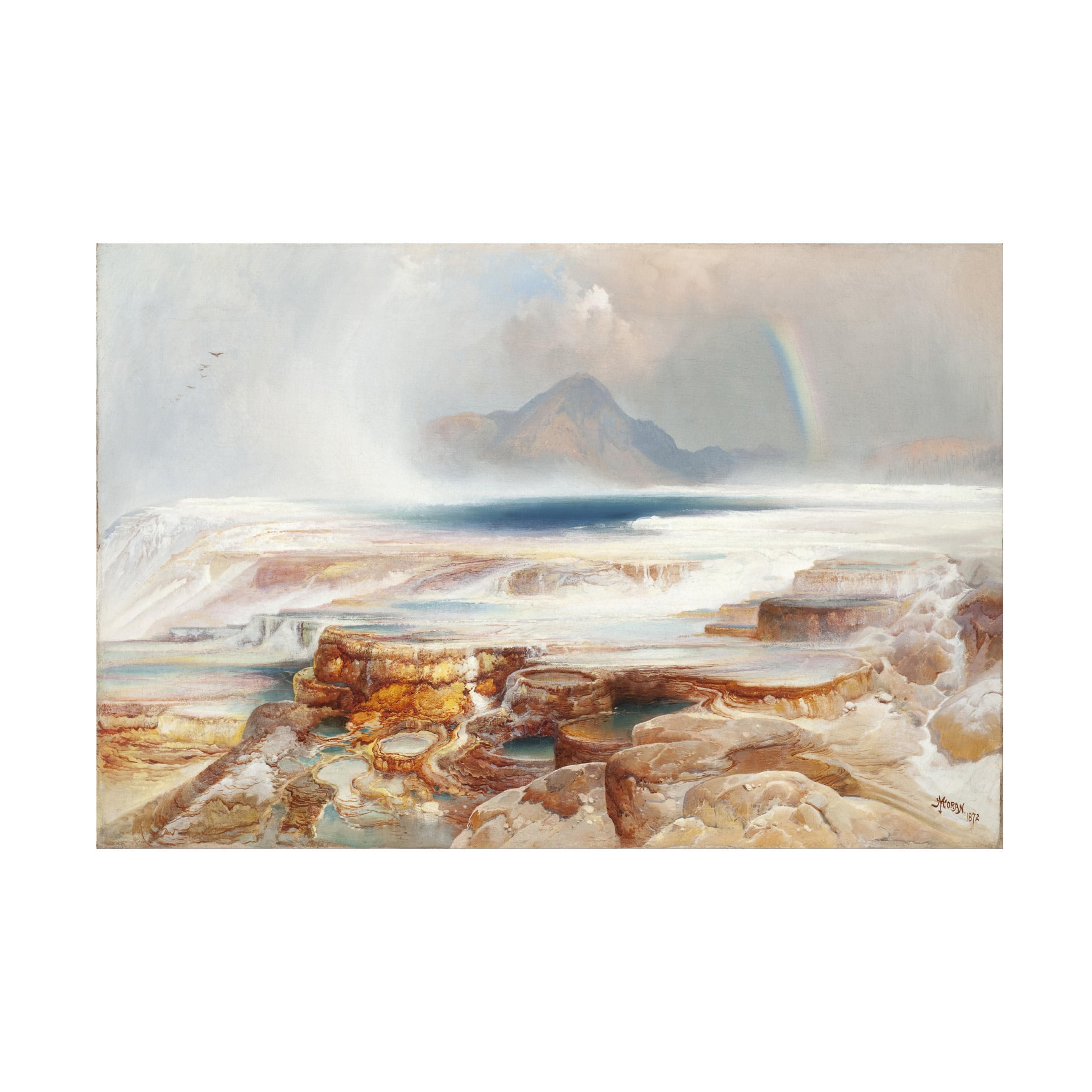Thomas Moran 'Hot Springs Of The Yellowstone' Canvas Art