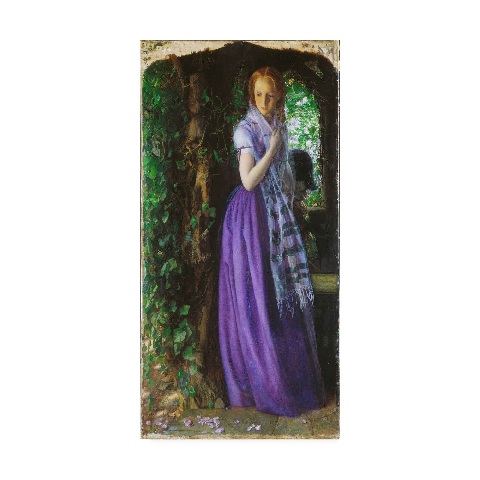 Arthur Hughes 'April Love' 12 x 24 Purple Canvas Art