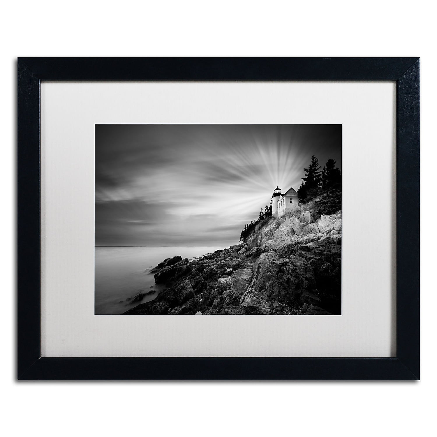 Bass Harbor Lighthouse Black Framed Landscape Photography Print