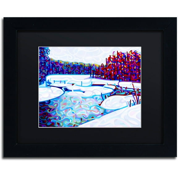 Mandy Budan 'Thaw' Black Matted Framed Art