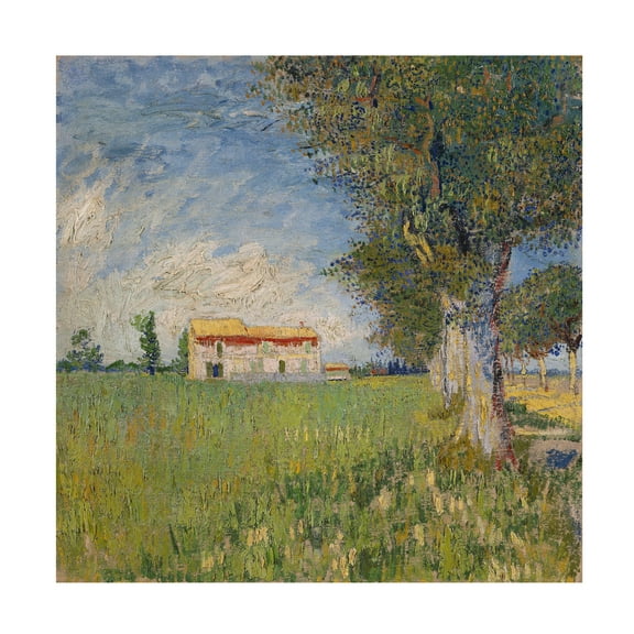 Van Gogh 'Farmhouse In A Wheat Field' Canvas Art