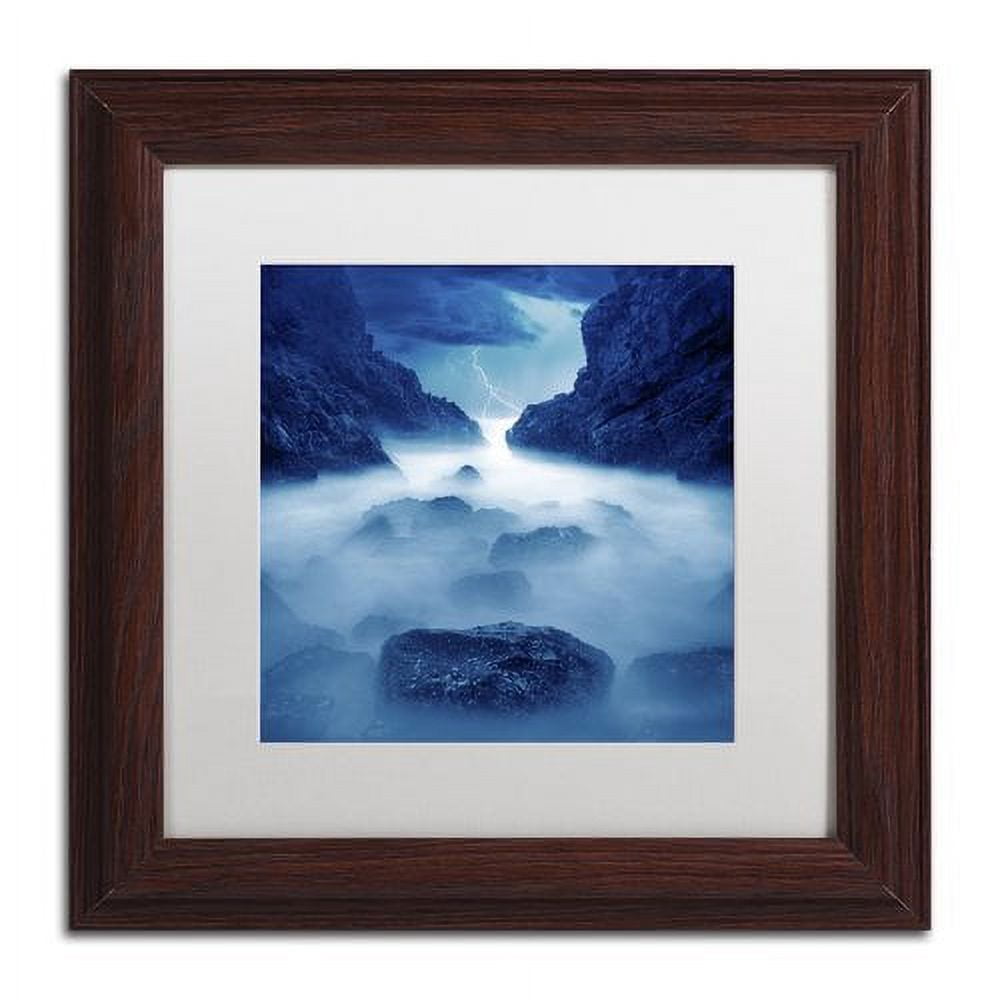 Moises Levy 'Tormenta en Ixtapa Blue' Matted Framed Art