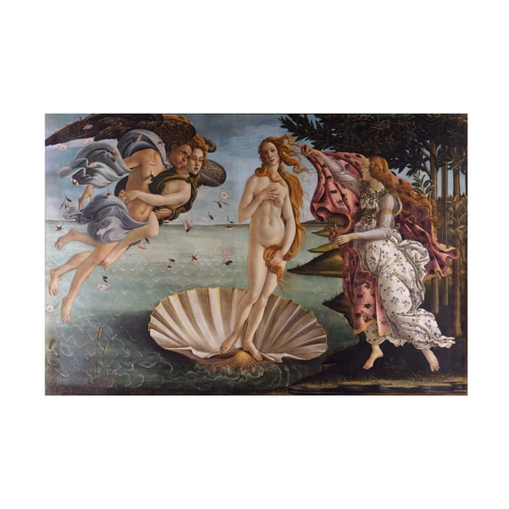Trademark Fine Art Sandro Botticelli Birth of Venus 1484 Canvas Wall Art - 30x47