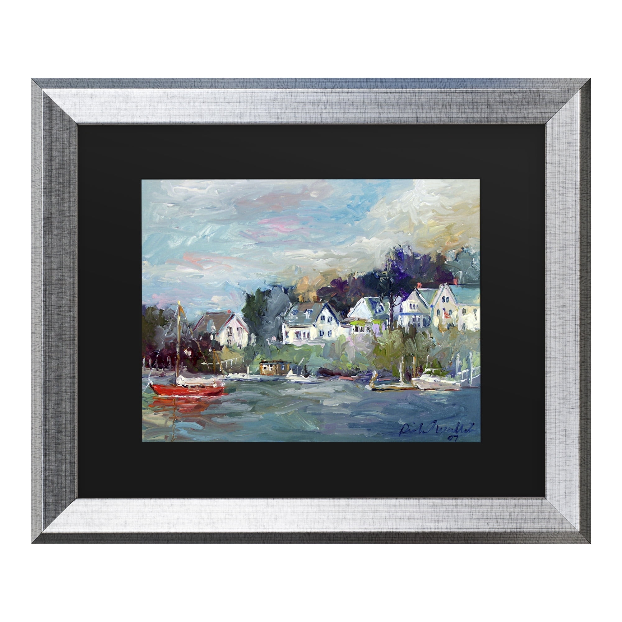 Richard Wallich 'Dock' Matted Framed Art
