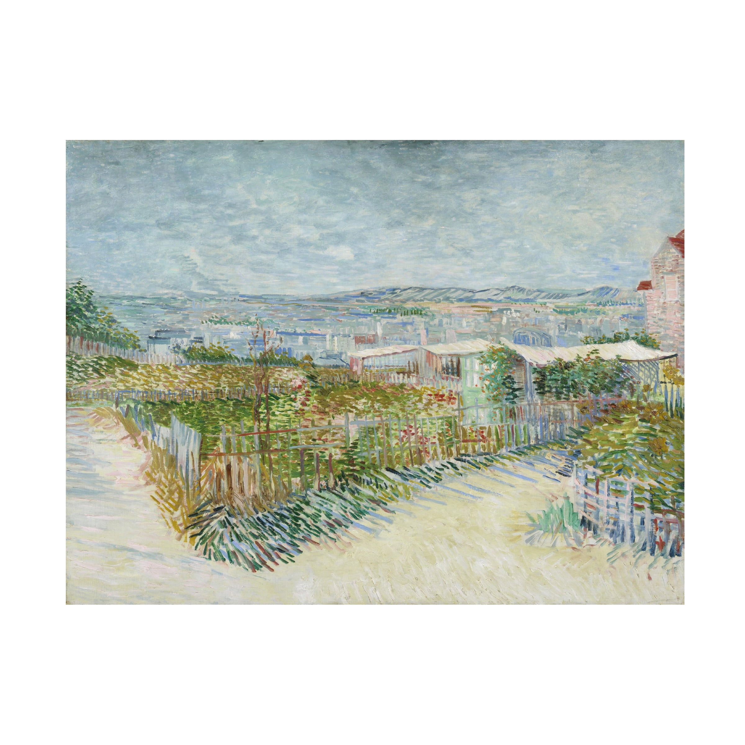 Van Gogh 'Montmartre Behind The Moulin De La Galette' Canvas Art