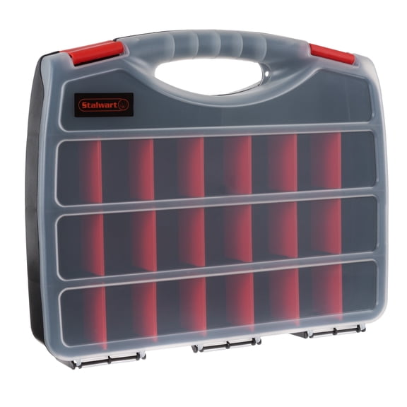 Stalwart Portable Storage Case with Secure Locks and 23-Adjustable Compartments