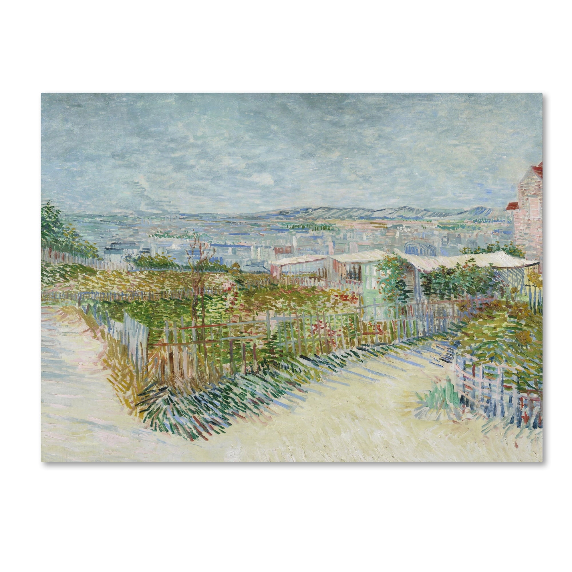 Van Gogh 'Montmartre Behind The Moulin De La Galette' Canvas Art