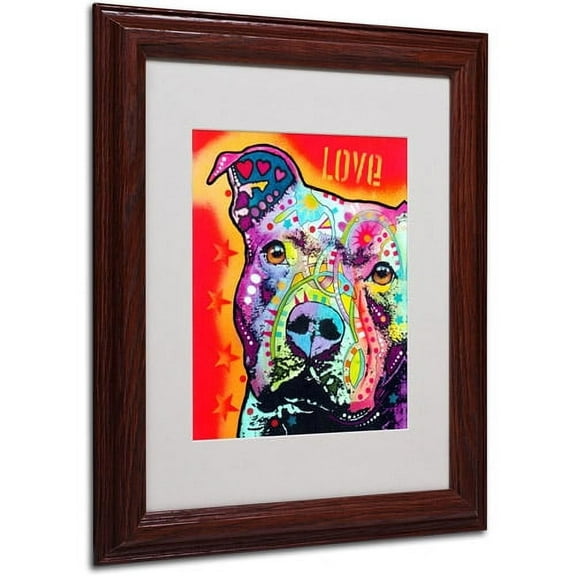 Matted art under acrylic in a wood frame