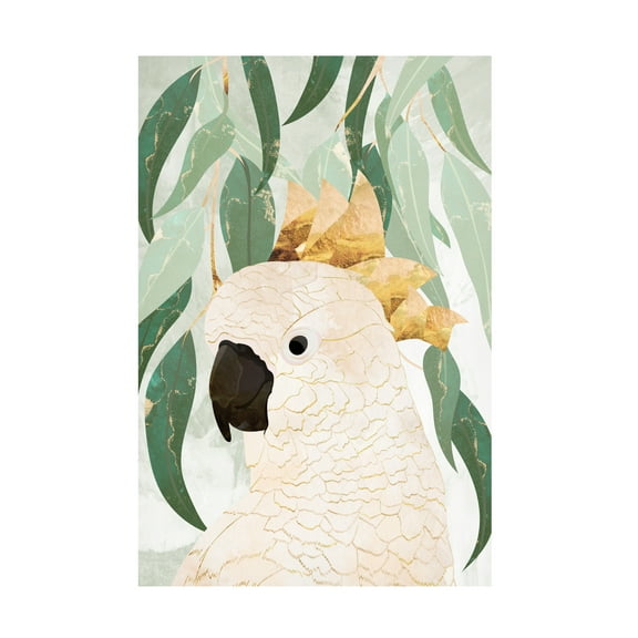 Sarah Manovski 'Sydney Opera Cockatoo with Eucalyptus' Canvas Art