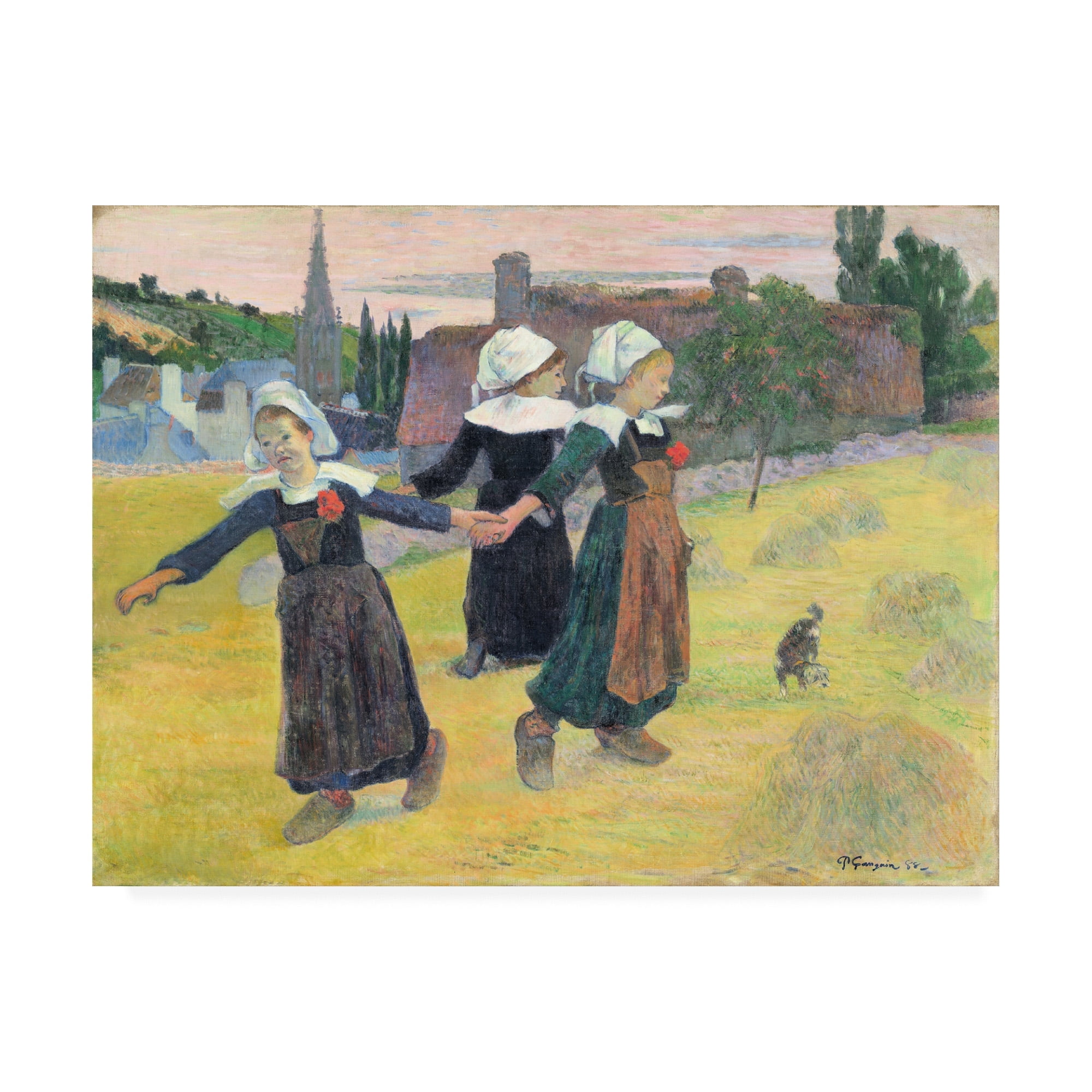 Gauguin 'Breton Girls Dancing' Canvas Art