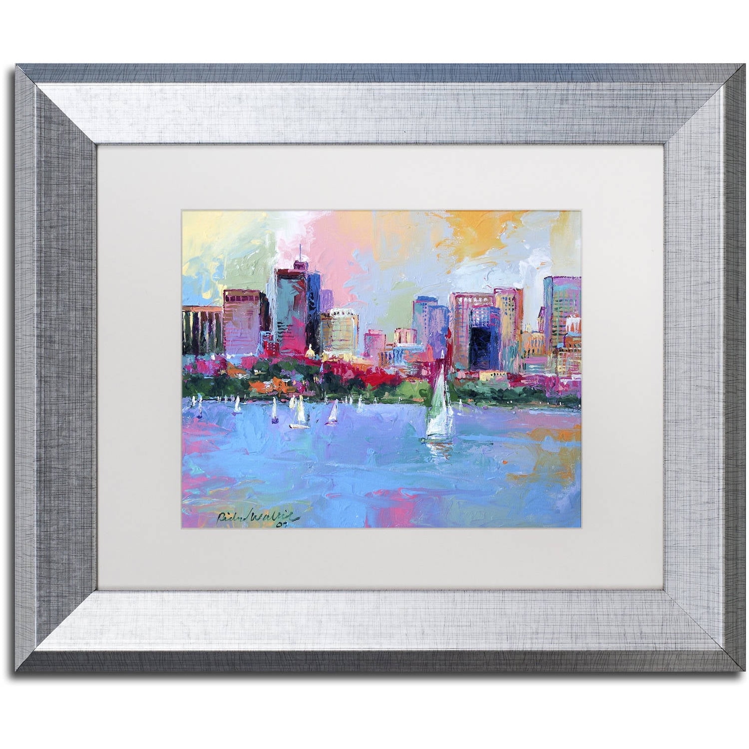 Richard Wallich 'Boston 3' Matted Framed Art