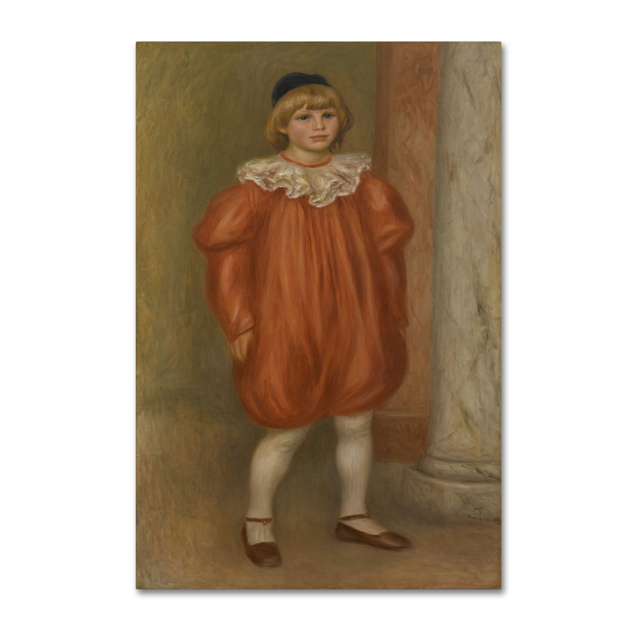 Renoir 'Claude Renoir In Clown Costume' Canvas Art