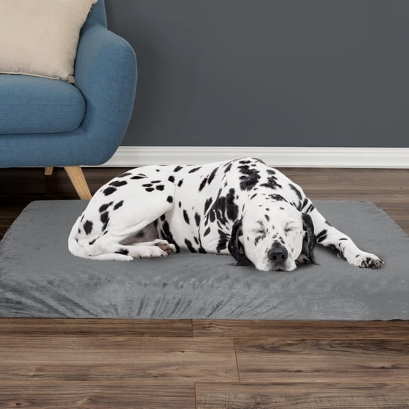 PETMAKER 46x27 Orthopedic Dog Bed with Removable Washable Cover (Gray)