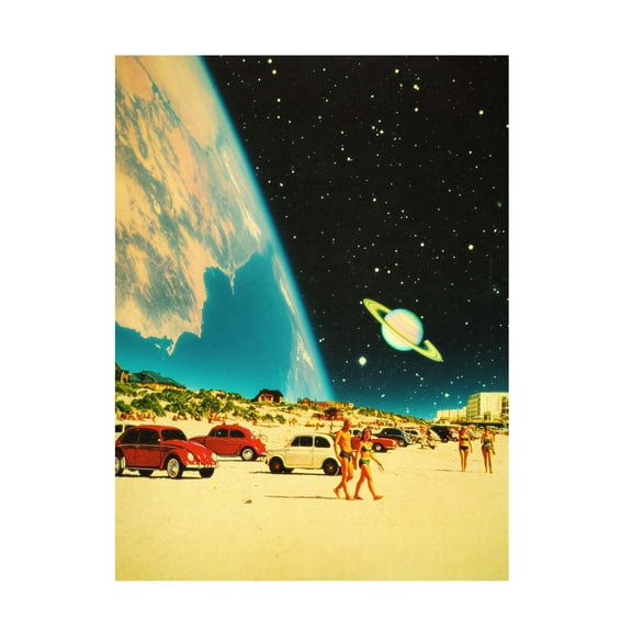 Taudalpoi 'Galaxy Beach' Canvas Art