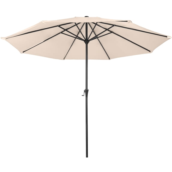 Pure Garden 9FT Outdoor Vented Patio Umbrella with Easy Crank (Tan)