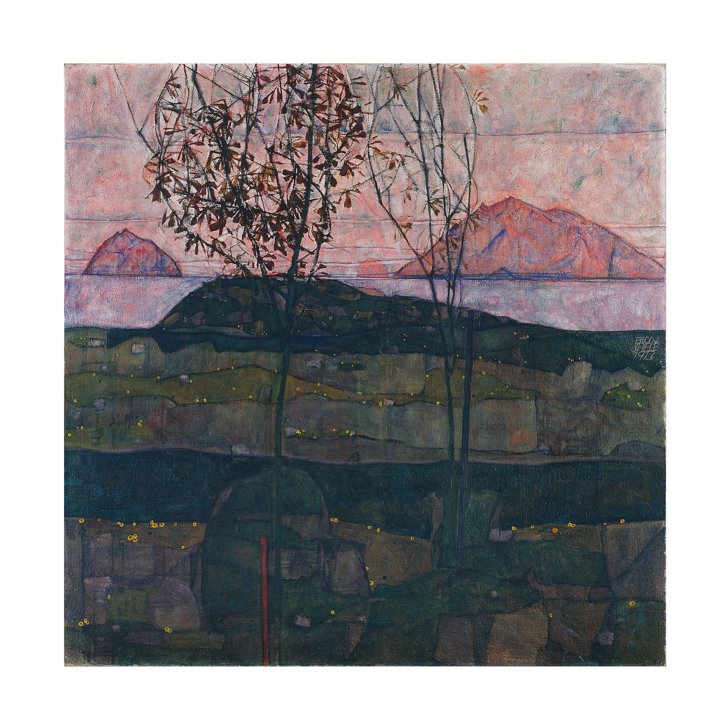 Egon Schiele 'Setting Sun' Canvas Art