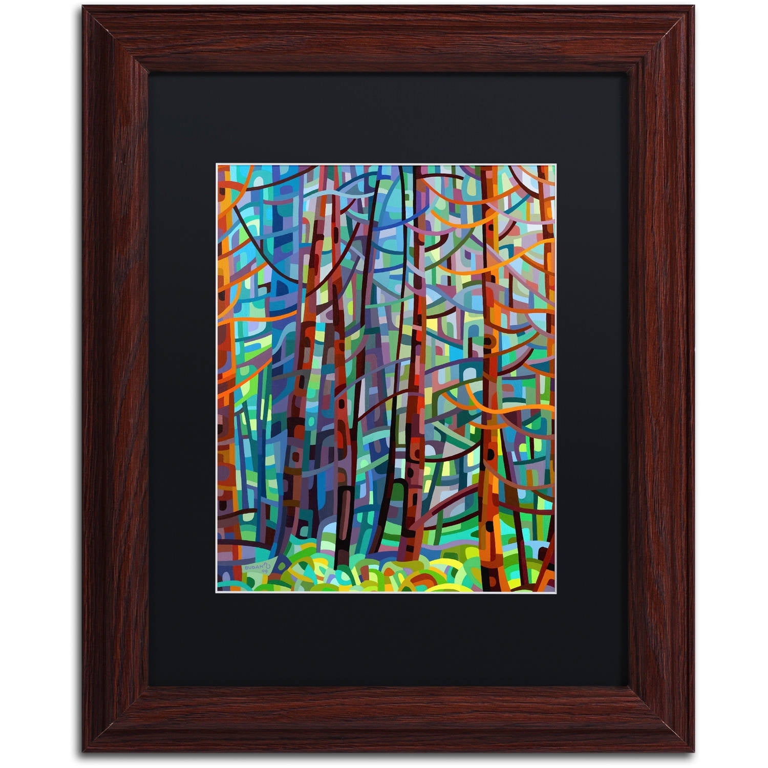 Mandy Budan 'In A Pine Forest' Black Matted Framed Art