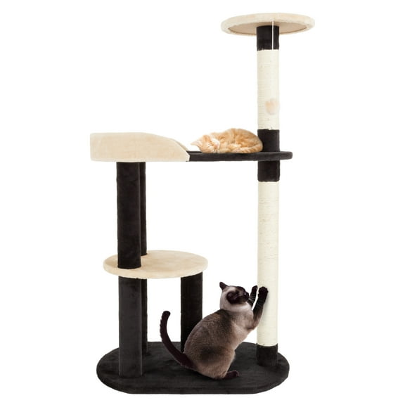 PETMAKER 3-Tier Cat Scratching Post for Indoor Cats and Kittens (Black)