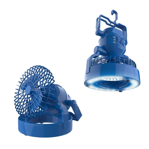 Wakeman Outdoors 2 in 1 Portable Camping Lantern with Fan