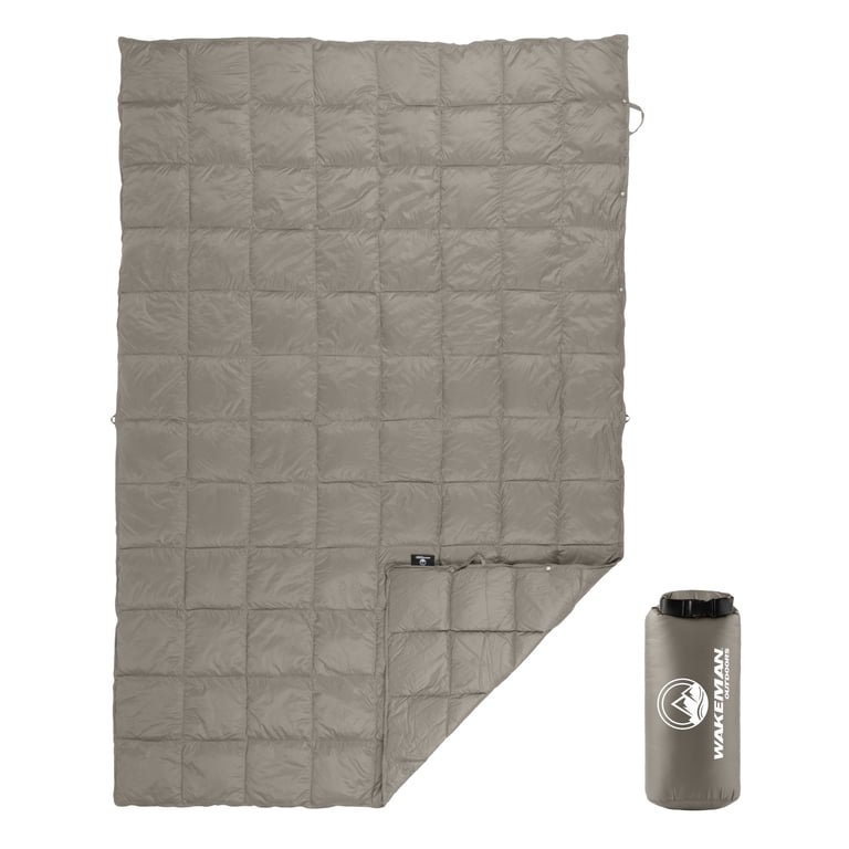 Wakeman Outdoors 78x52” Down Camping Blanket Packable Ultralight