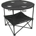 thumbnail interactive-video image 1 of Wakeman Outdoors Lightweight Camping Table with 4 Cupholders and Carry Bag, Black, 1 of 17