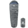 thumbnail image 1 of Wakeman Outdoors Gray Cold Weather Mummy Sleeping Bag Rated to 25°F for Camping, 1 of 7