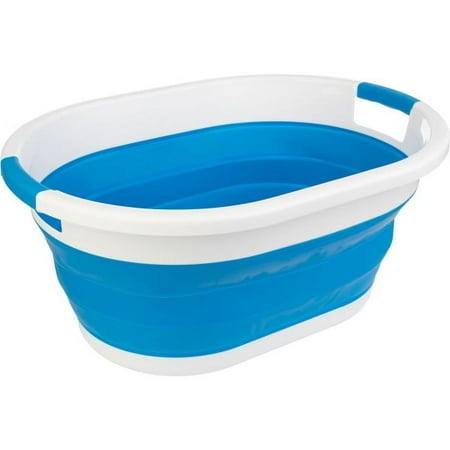 Wakeman Outdoors Collapsible Laundry Baskets, Blue