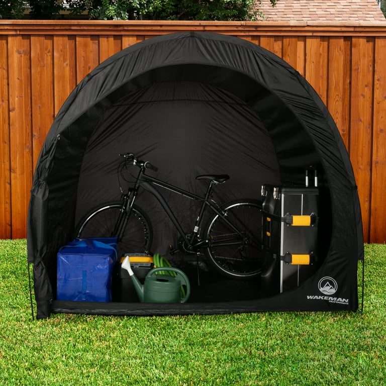 Wakeman Outdoors Durable Bike Storage Shed Black