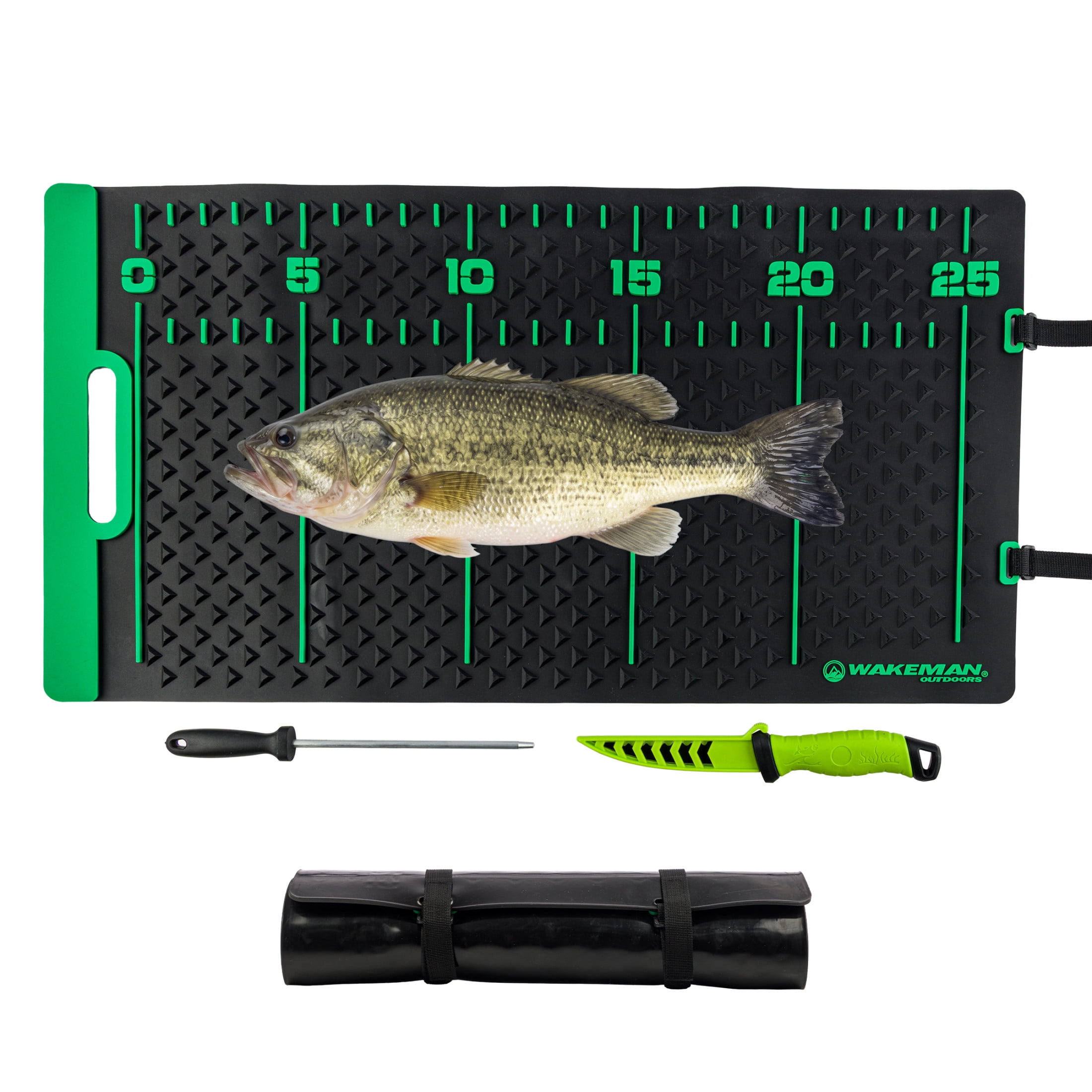 Wakeman Outdoors Fish Fillet Mat with Filleting Knife and Fishing Ruler ...
