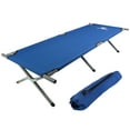 Wakeman Outdoors Folding Camping Cot, Blue