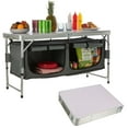 thumbnail image 1 of Wakeman Outdoors Lightweight Portable Folding Camping Table with Storage and Adjustable Height, 1 of 6