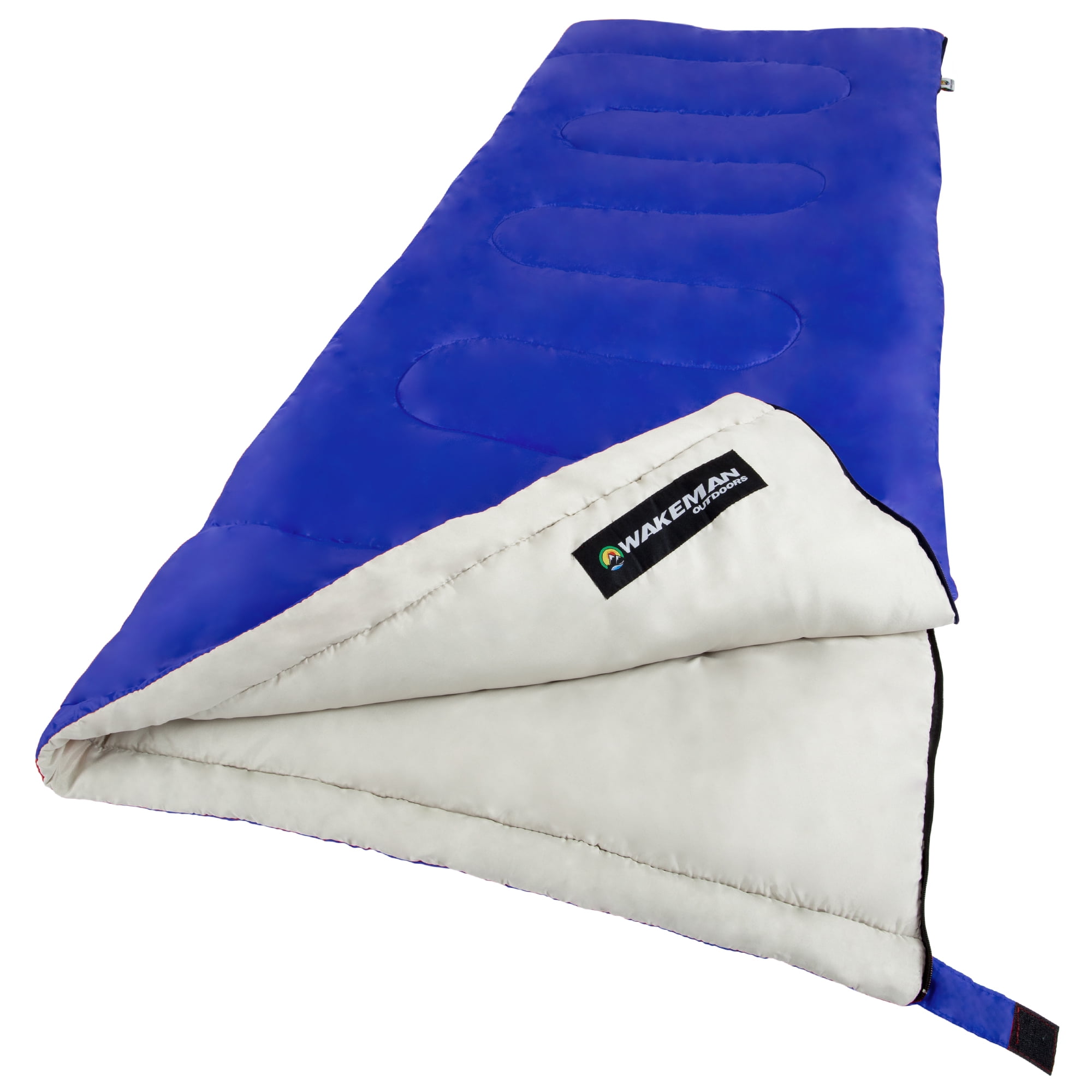 Wakeman Outdoors Warm Sleeping Bag with Insulated Filling for Adults (Blue)