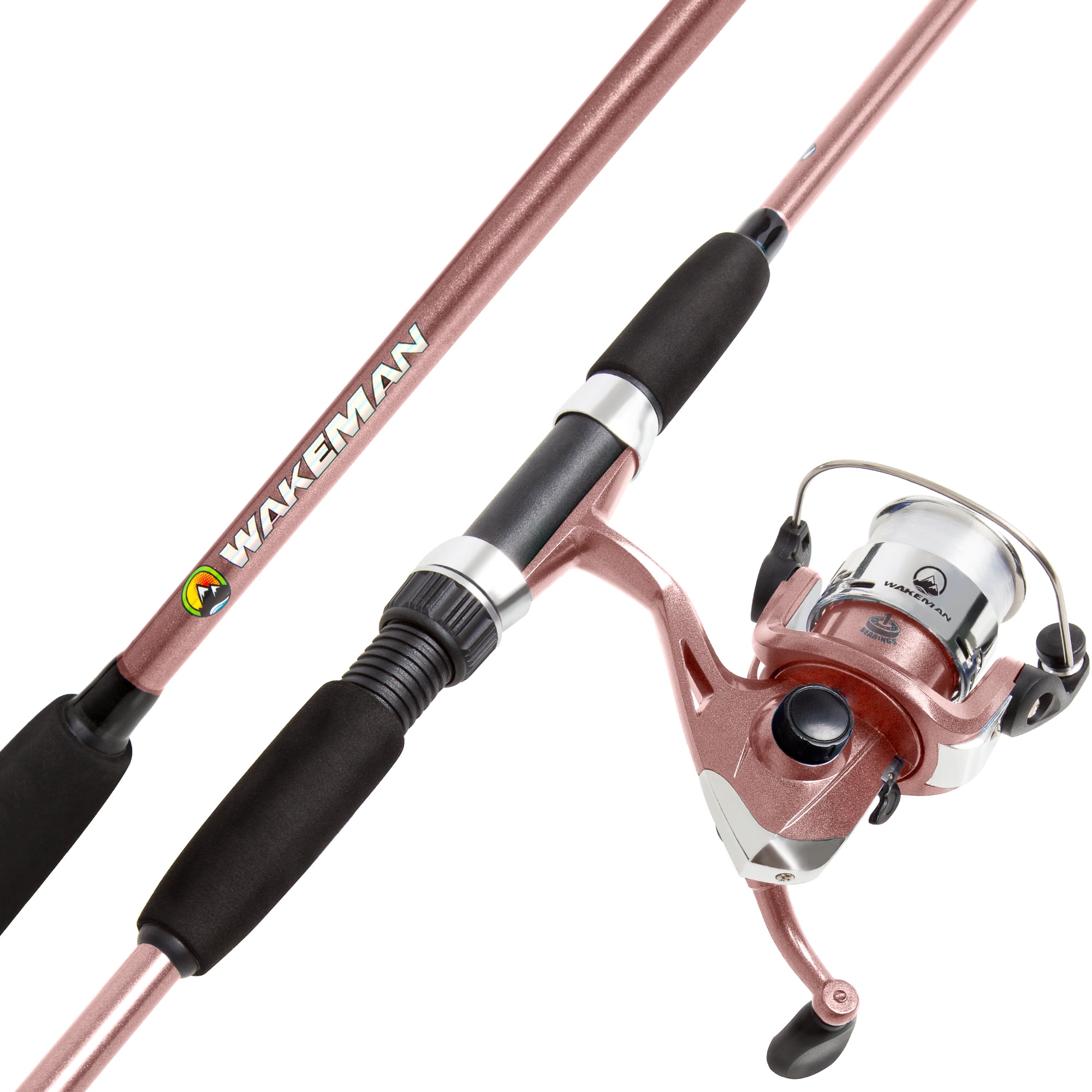 Swarm Series Black Bait Cast Spinning Open Face 2 Pc Rod and Reel Combo 64  In