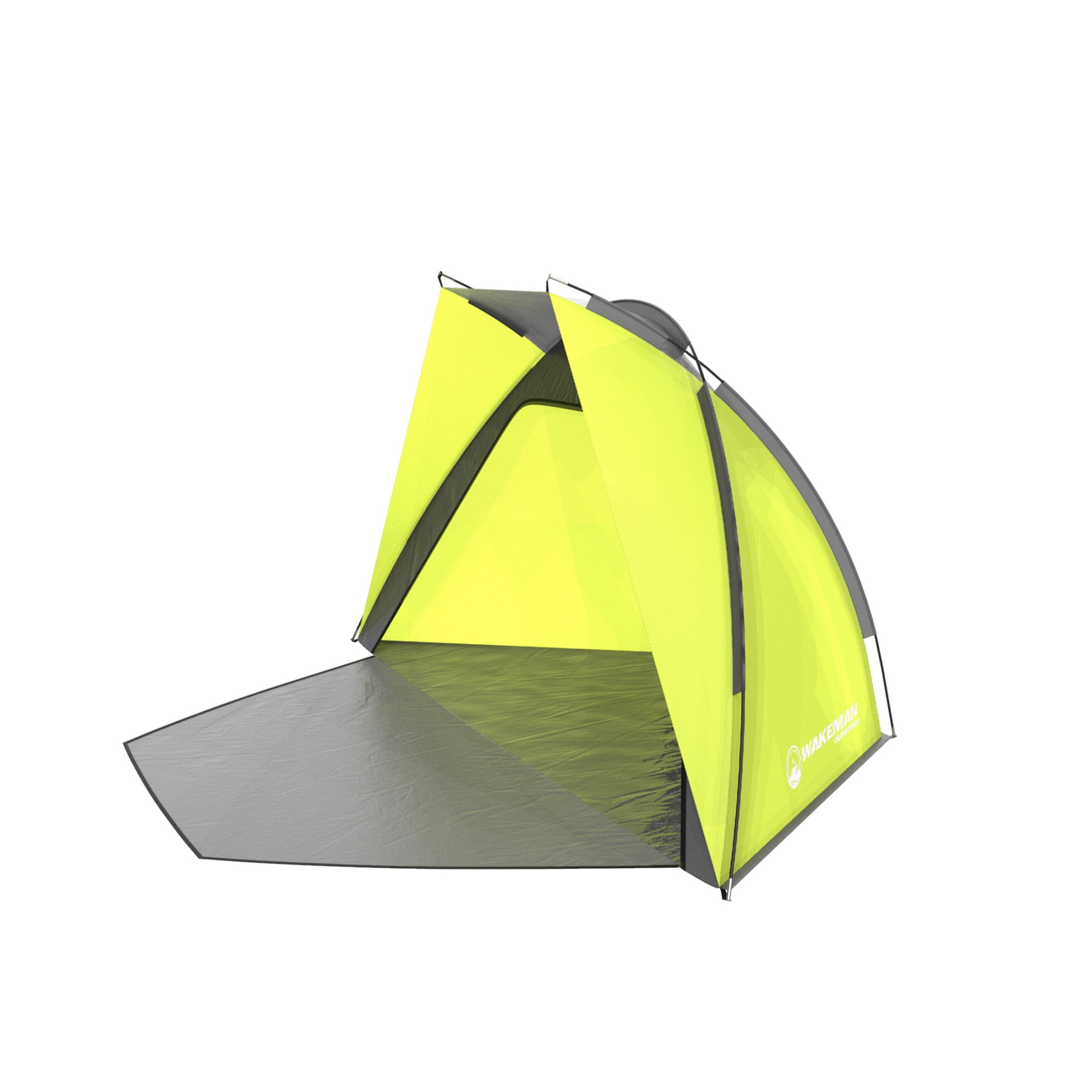 Wakeman WaterResistant Beach Tent with UV Protection and Carry Bag, Yellow